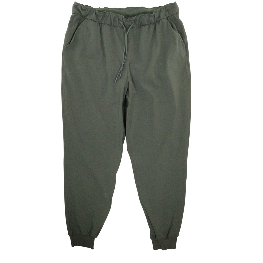 Lululemon Jogger Stretch High Rise Performance Dark Green Nylon Women 14